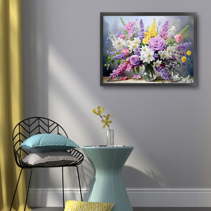 Flowers - 11CT Stamped Cross Stitch 50*40CM