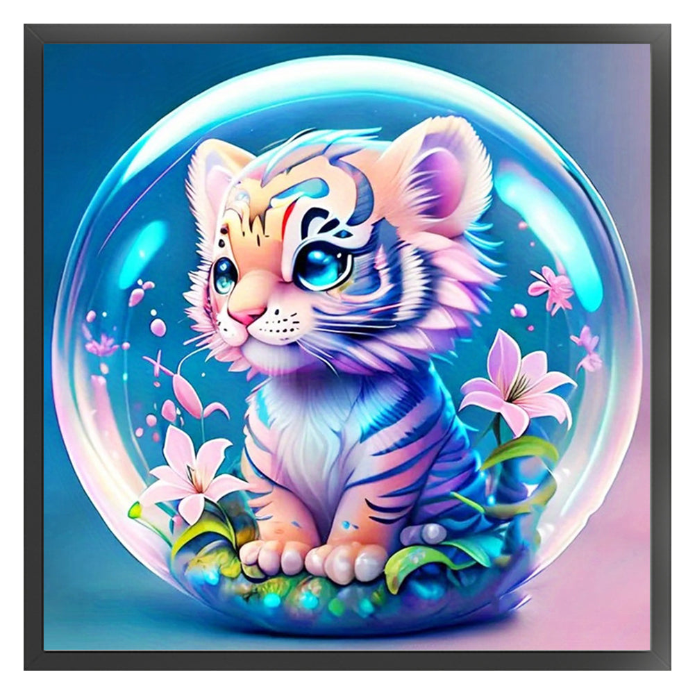 Crystal Ball Zodiac Sign-Tiger - 11CT Stamped Cross Stitch 40*40CM