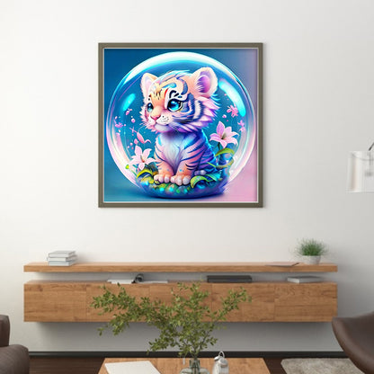 Crystal Ball Zodiac Sign-Tiger - 11CT Stamped Cross Stitch 40*40CM