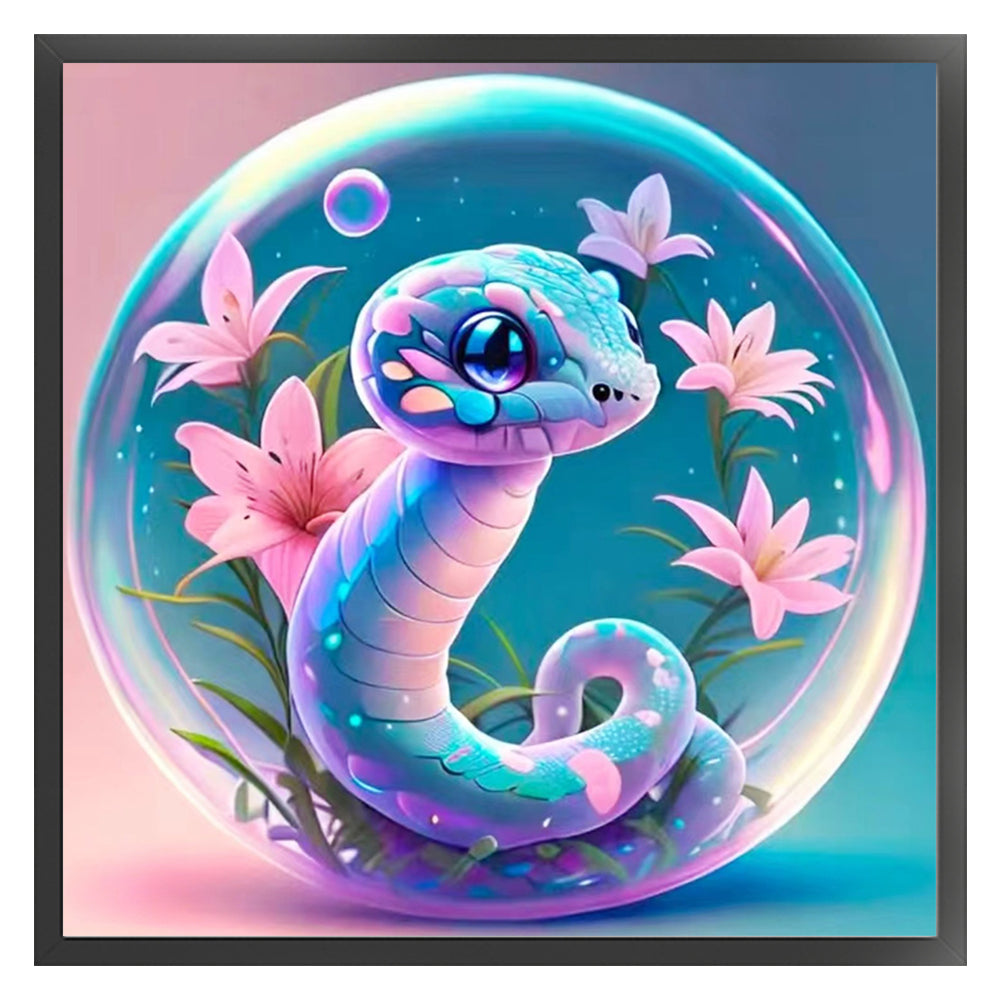 Crystal Ball Zodiac Sign-Snake - 11CT Stamped Cross Stitch 40*40CM