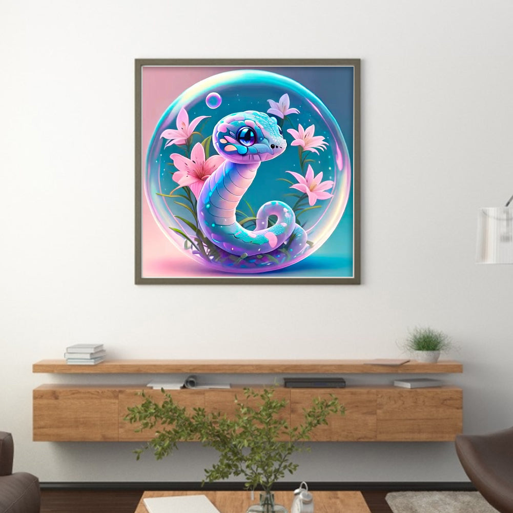 Crystal Ball Zodiac Sign-Snake - 11CT Stamped Cross Stitch 40*40CM