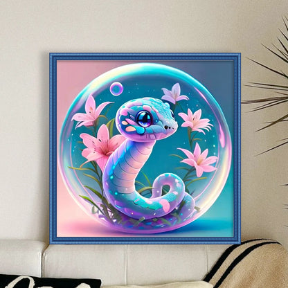 Crystal Ball Zodiac Sign-Snake - 11CT Stamped Cross Stitch 40*40CM