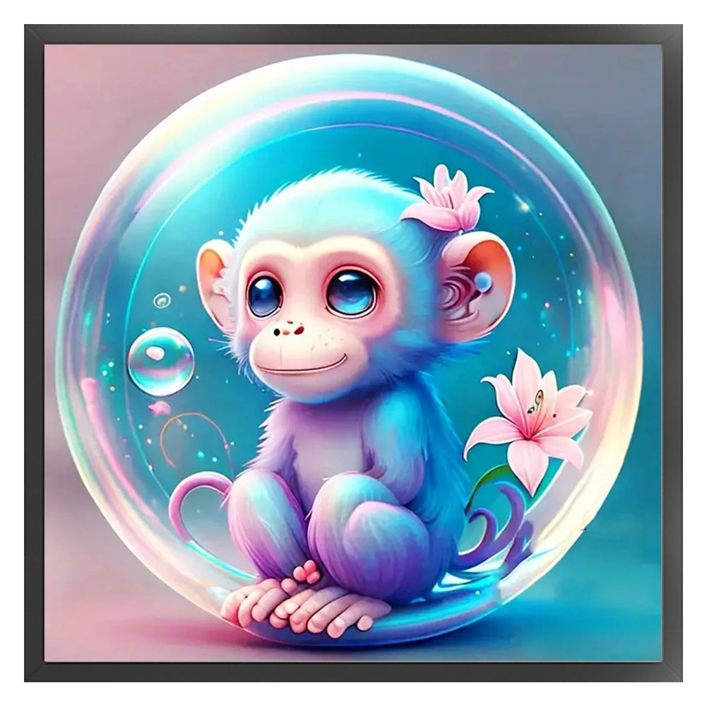 Crystal Ball Zodiac Signs-Monkey - 11CT Stamped Cross Stitch 40*40CM