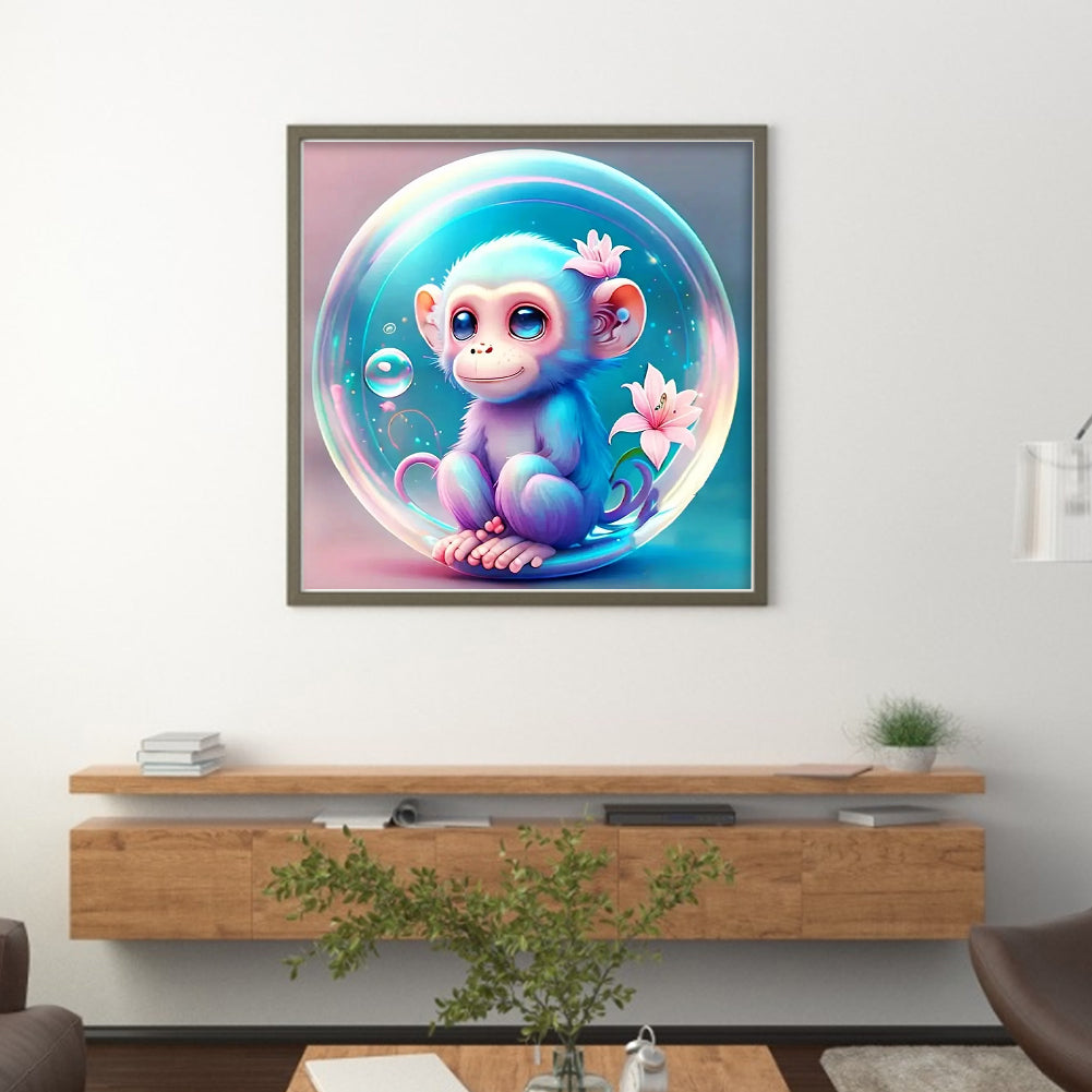 Crystal Ball Zodiac Signs-Monkey - 11CT Stamped Cross Stitch 40*40CM