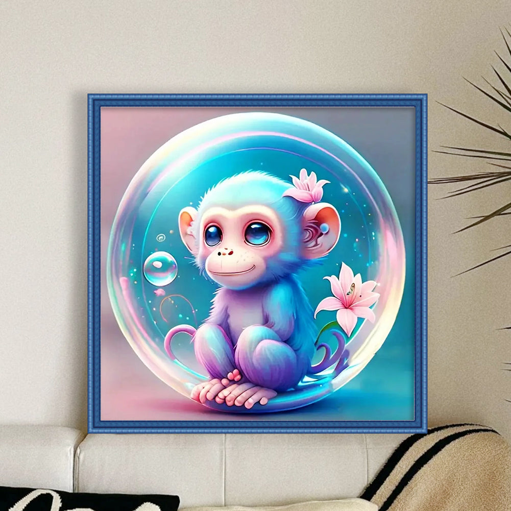 Crystal Ball Zodiac Signs-Monkey - 11CT Stamped Cross Stitch 40*40CM