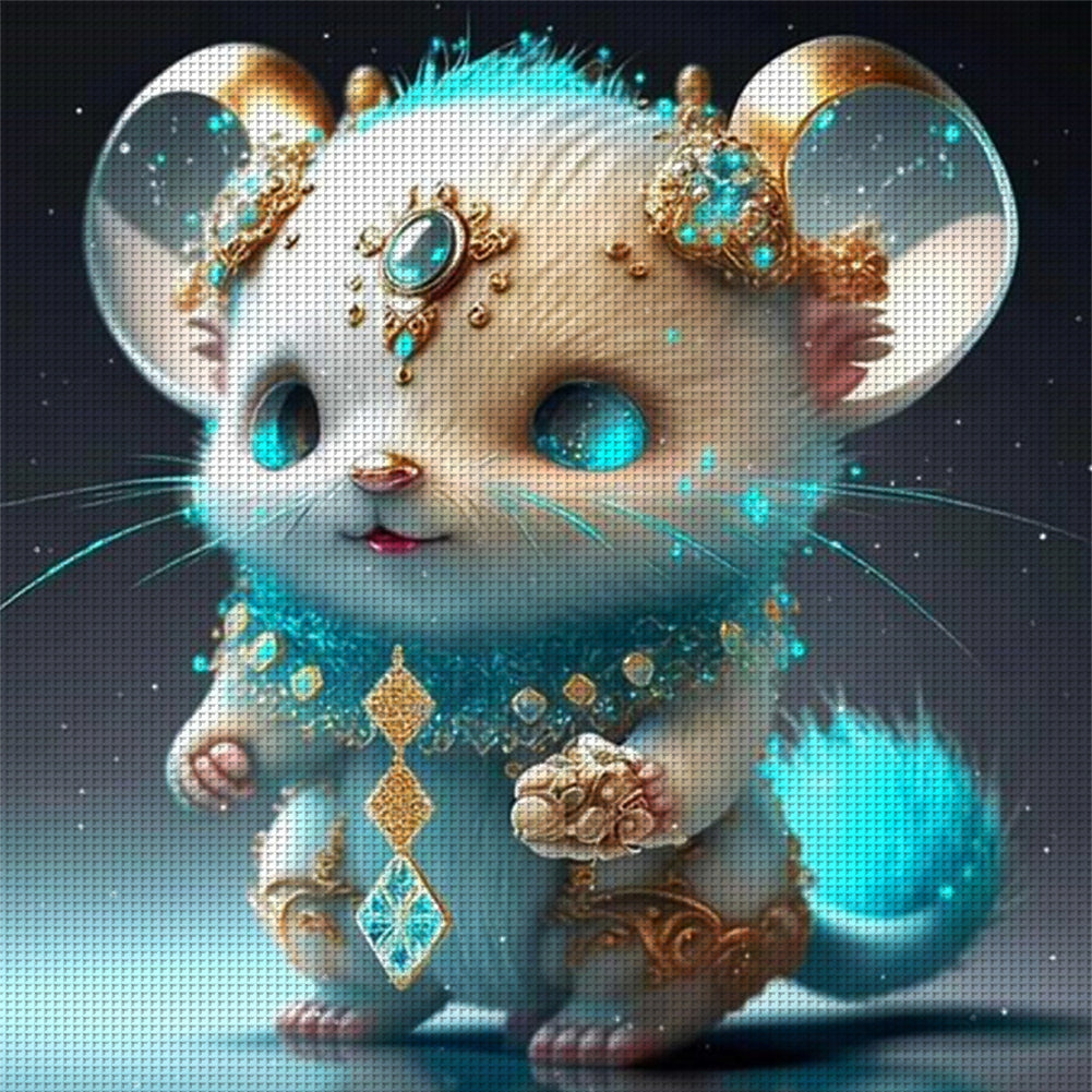 Zodiac Sign - Rat - 11CT Stamped Cross Stitch 40*40CM