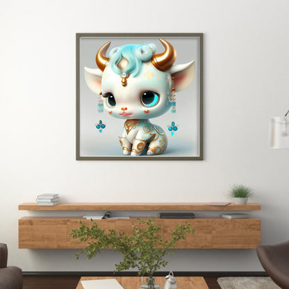 Zodiac Sign - Ox - 11CT Stamped Cross Stitch 40*40CM