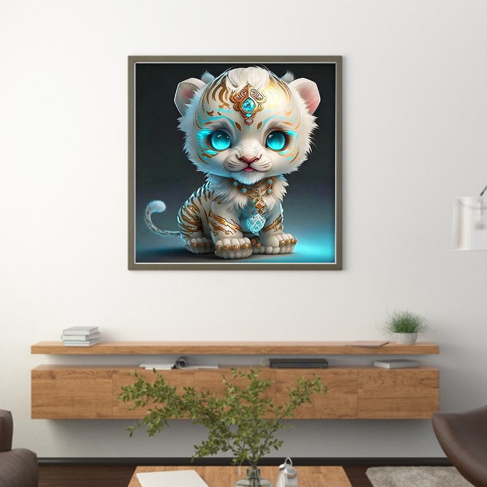 Zodiac Sign - Tiger - 11CT Stamped Cross Stitch 40*40CM
