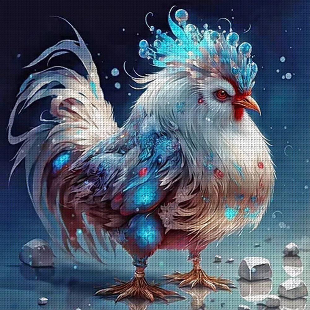 Zodiac Sign - Rooster - 11CT Stamped Cross Stitch 40*40CM