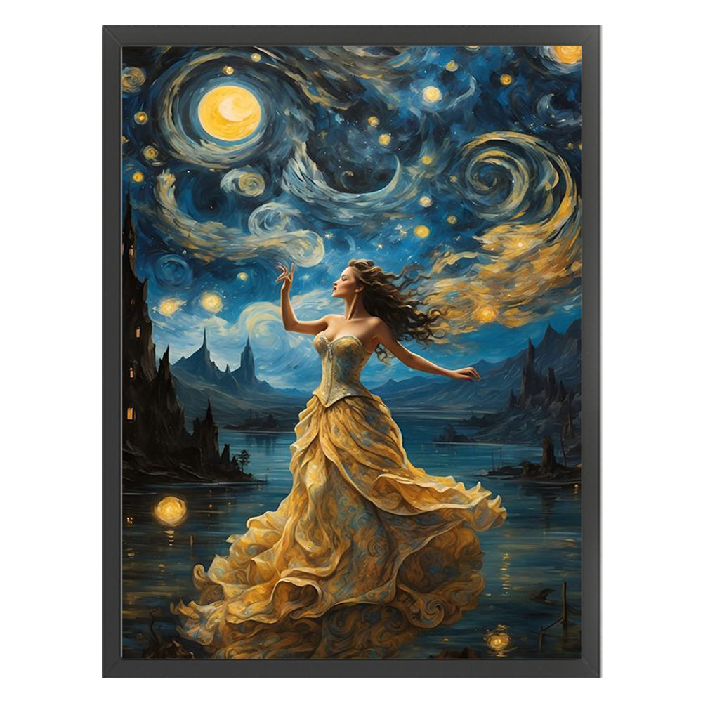 Beauty Under The Starry Sky - 16CT Stamped Cross Stitch 40*55CM