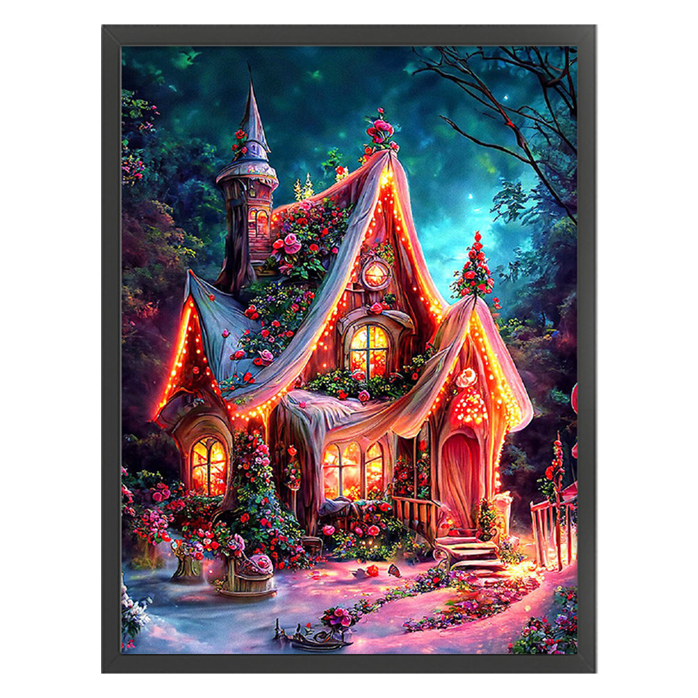 Flower House - 16CT Stamped Cross Stitch 50*65CM