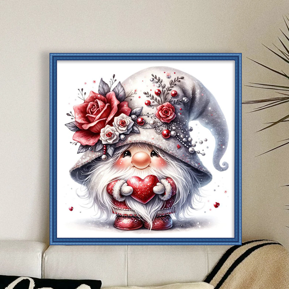 Flower Gnome - 18CT Stamped Cross Stitch 30*30CM