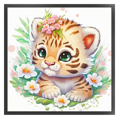 Zodiac Sign - Tiger - 11CT Stamped Cross Stitch 40*40CM