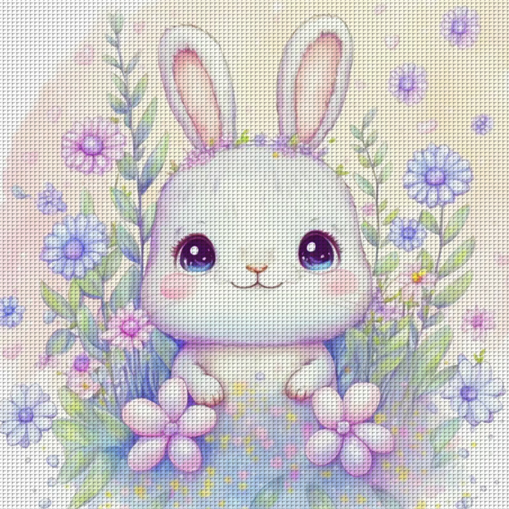 Zodiac Sign-Rabbit - 11CT Stamped Cross Stitch 40*40CM