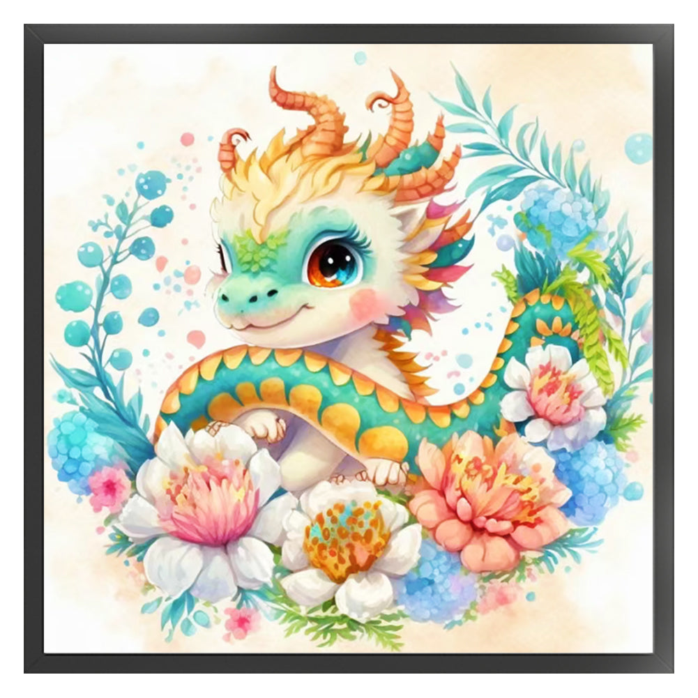 Zodiac Sign-Dragon - 11CT Stamped Cross Stitch 40*40CM