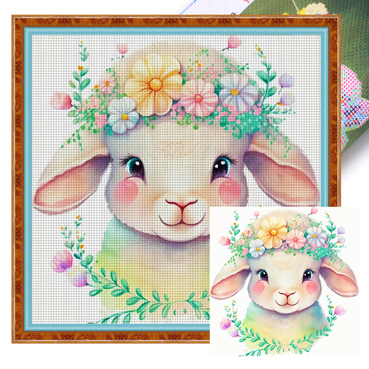 Zodiac Sign - Sheep - 11CT Stamped Cross Stitch 40*40CM