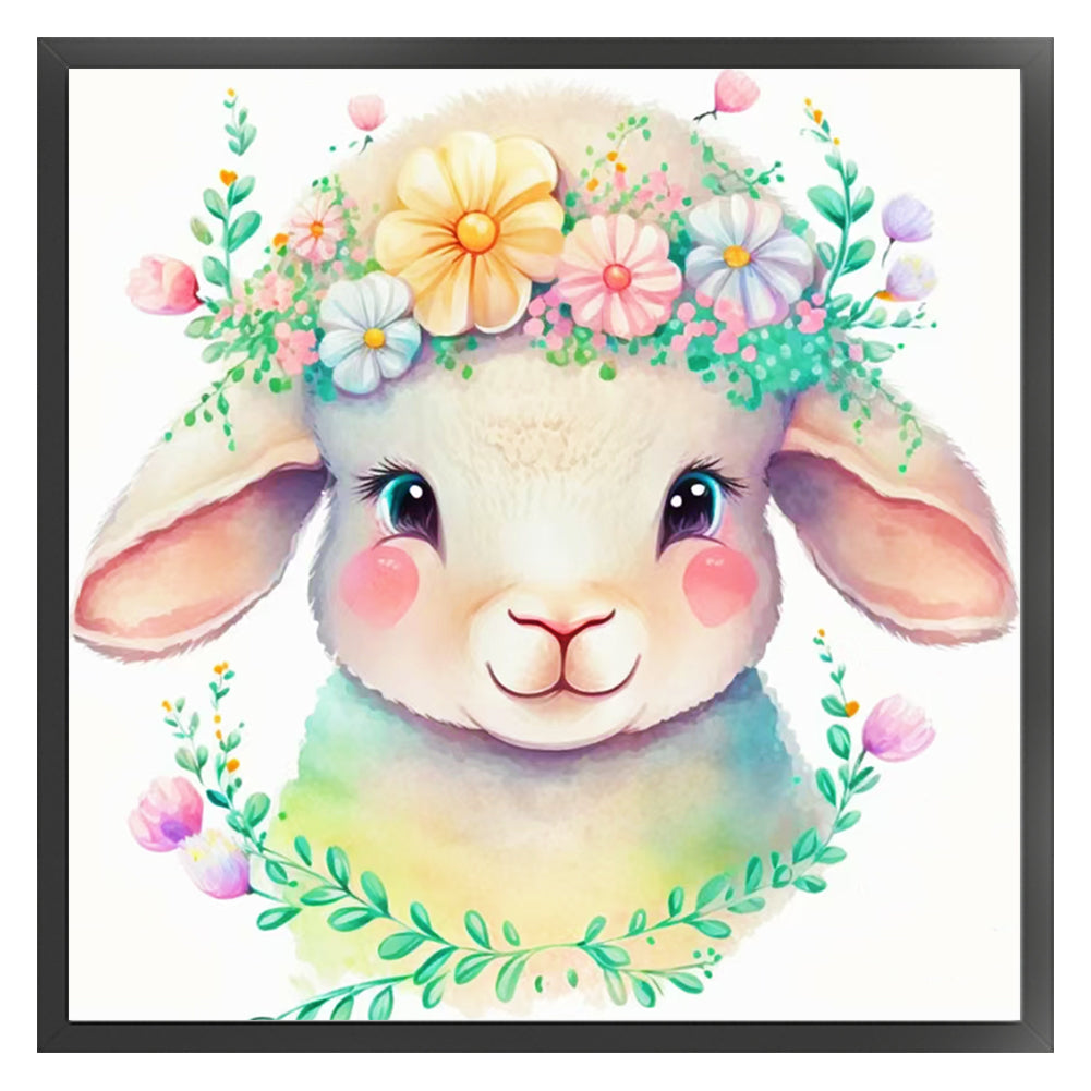 Zodiac Sign - Sheep - 11CT Stamped Cross Stitch 40*40CM