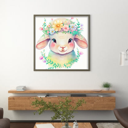 Zodiac Sign - Sheep - 11CT Stamped Cross Stitch 40*40CM