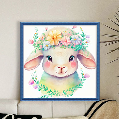 Zodiac Sign - Sheep - 11CT Stamped Cross Stitch 40*40CM