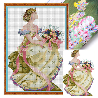 Queen Of Spring - 11CT Stamped Cross Stitch 52*75CM(Joy Sunday)