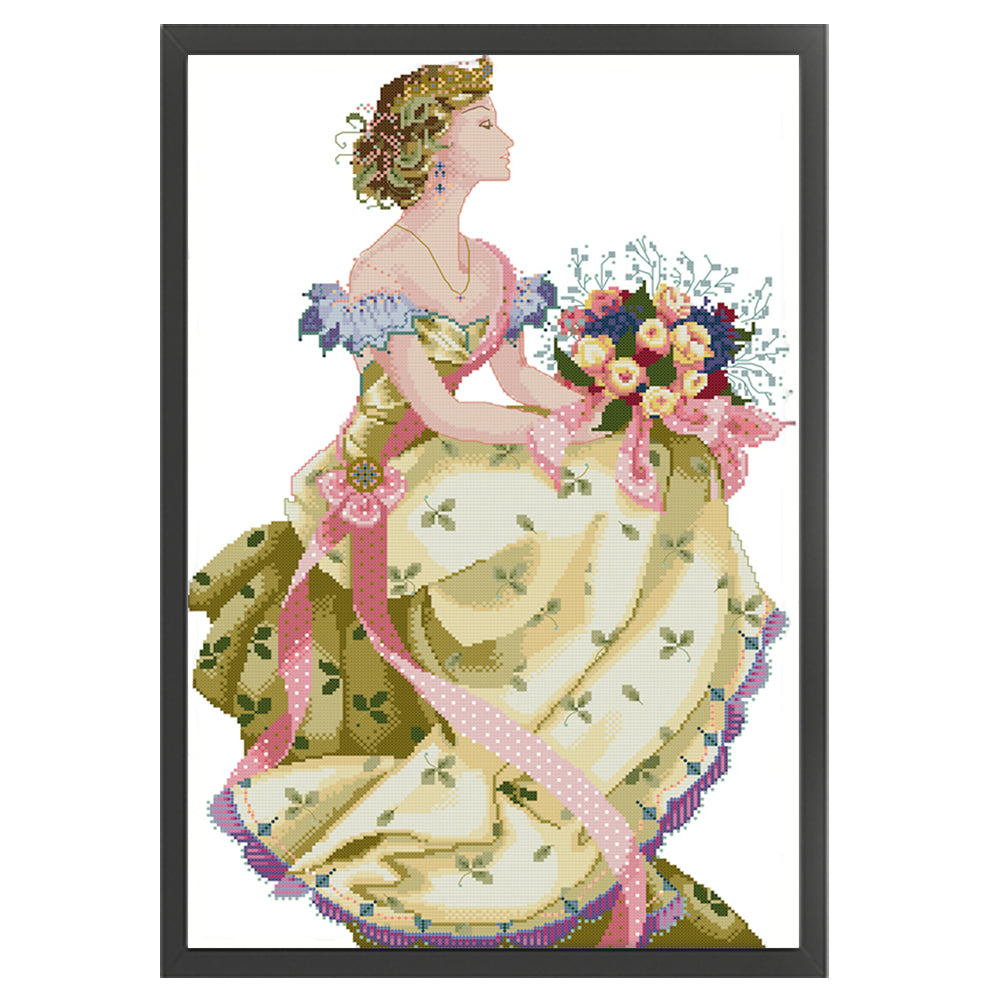 Queen Of Spring - 11CT Stamped Cross Stitch 52*75CM(Joy Sunday)