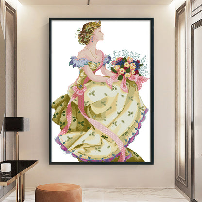 Queen Of Spring - 11CT Stamped Cross Stitch 52*75CM(Joy Sunday)