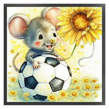 World Cup Zodiac-January Rat - 18CT Stamped Cross Stitch 25*25CM