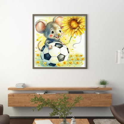 World Cup Zodiac-January Rat - 18CT Stamped Cross Stitch 25*25CM