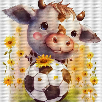 World Cup Zodiac - February Ox - 18CT Stamped Cross Stitch 25*25CM