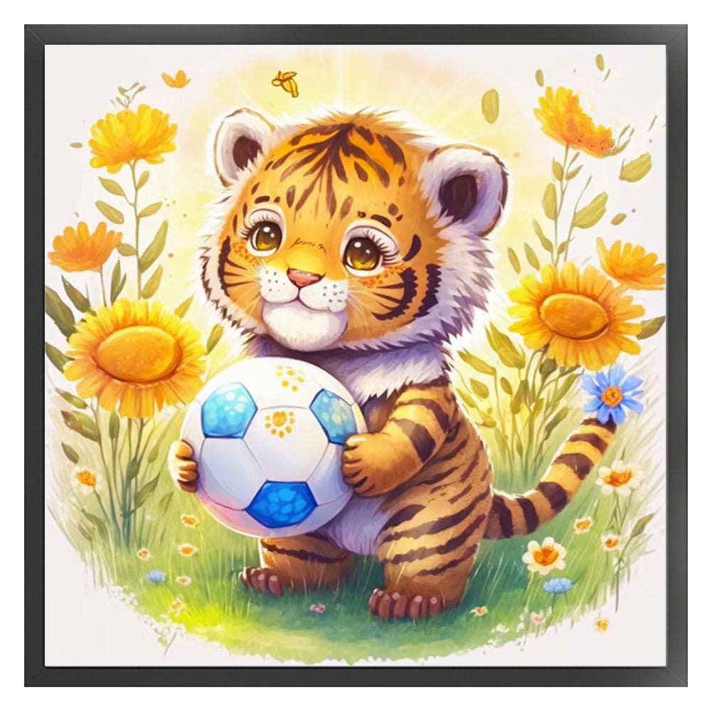 World Cup Zodiac - March Tiger - 18CT Stamped Cross Stitch 25*25CM