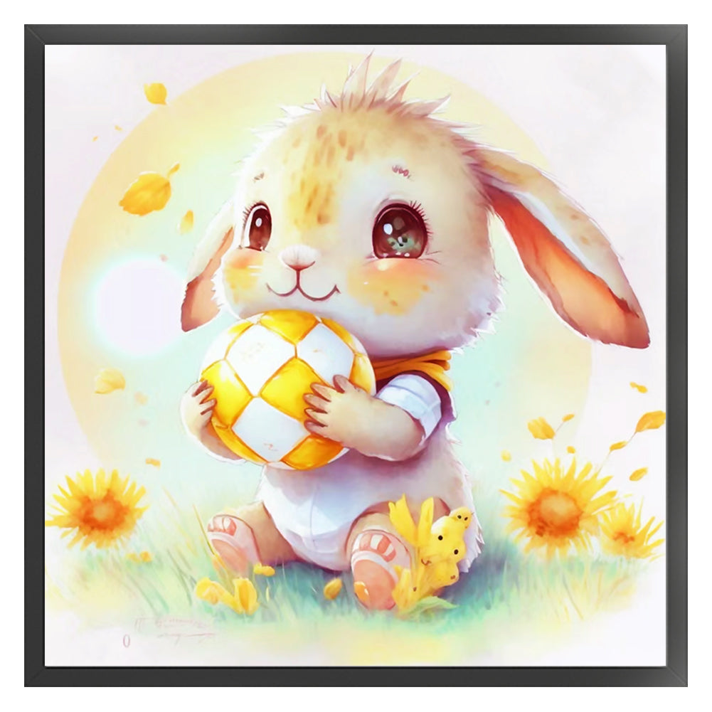 World Cup Zodiac-April Rabbit - 18CT Stamped Cross Stitch 25*25CM