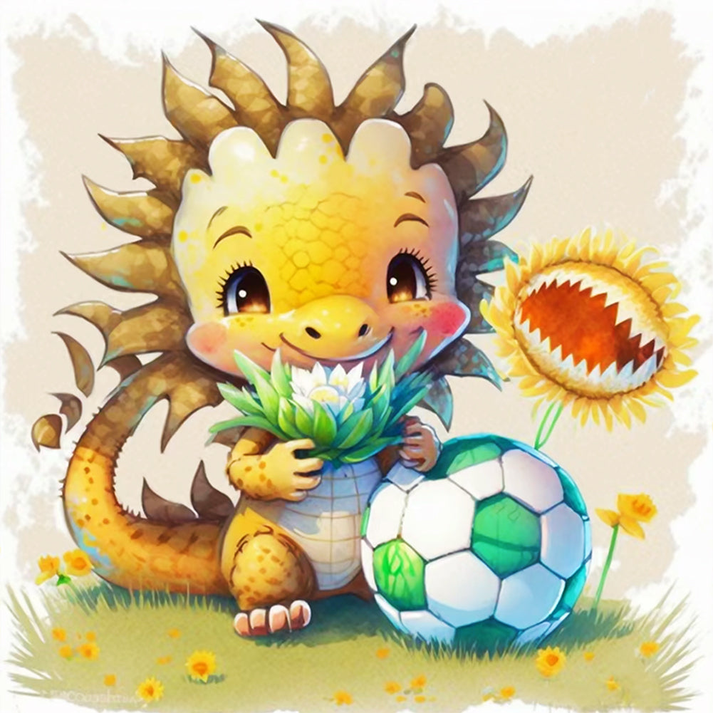World Cup Zodiac-May Dragon - 18CT Stamped Cross Stitch 25*25CM