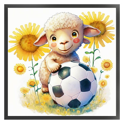 World Cup Zodiac-August Sheep - 18CT Stamped Cross Stitch 25*25CM