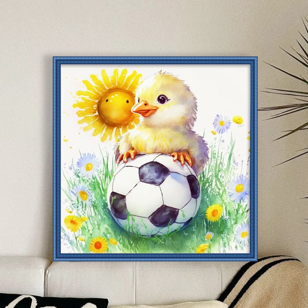 World Cup Zodiac - October Rooster - 18CT Stamped Cross Stitch 25*25CM