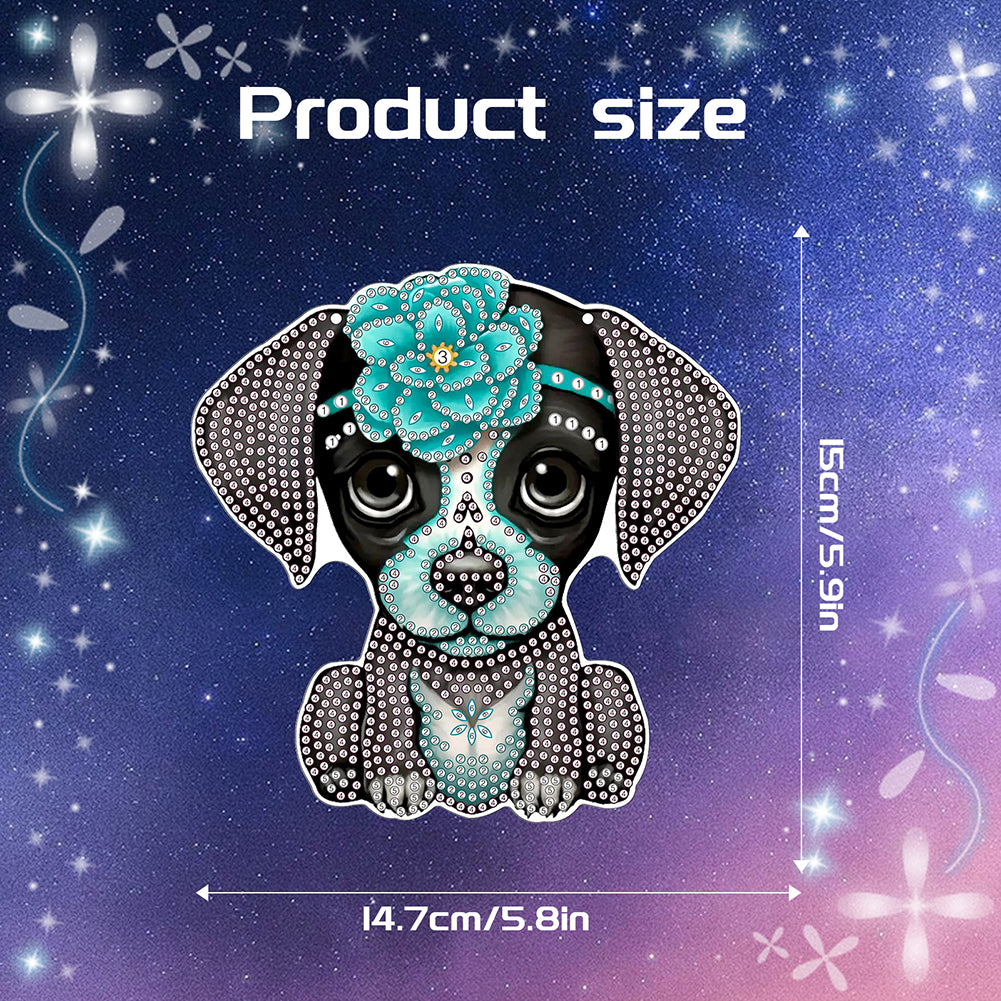 Acrylic Dog Single-Sided Diamond Painting Hanging Pendant for Home Wall Decor