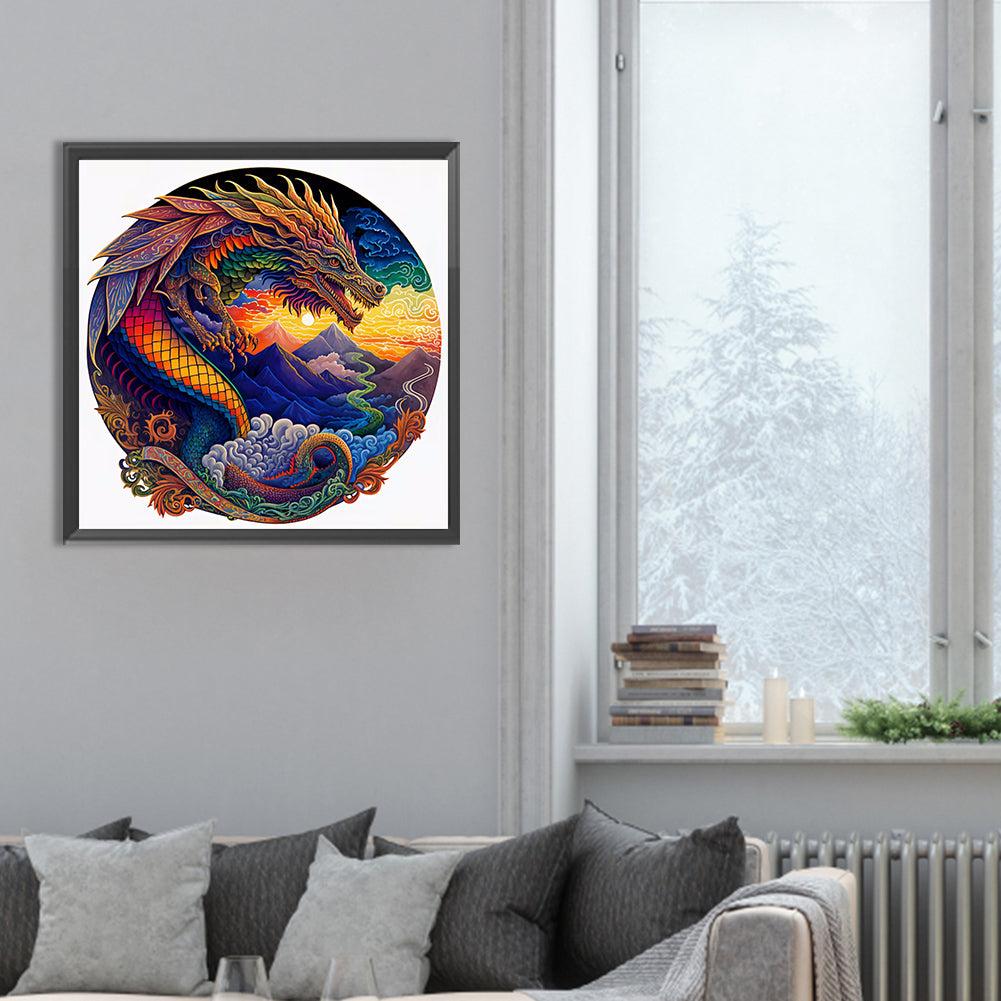 Brilliant Flying Dragon - Full Round Drill Diamond Painting 30*30CM