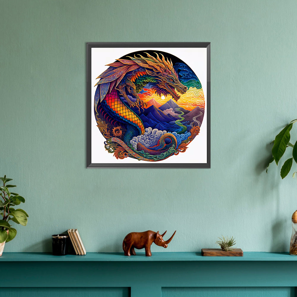 Brilliant Flying Dragon - Full Round Drill Diamond Painting 30*30CM