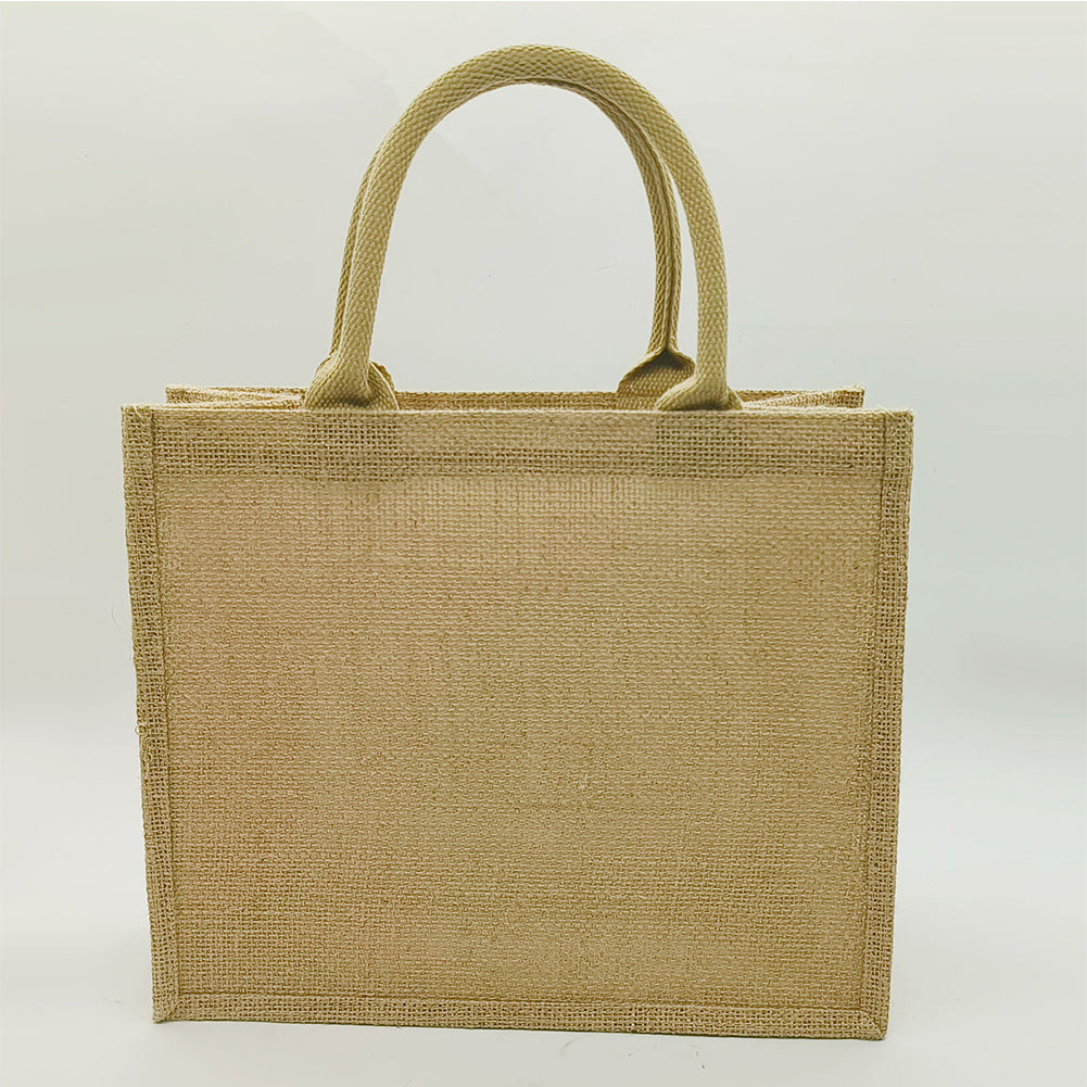 Linen Tote Bags Waterproof Daily Utility Bag for Grocery/School/Travel/Study/Gym