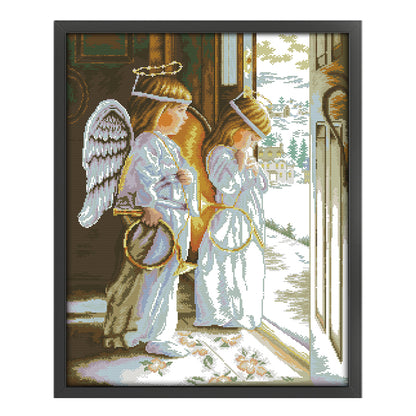 Angels Also Need Comfort - 14CT Stamped Cross Stitch 48*61CM(Joy Sunday)