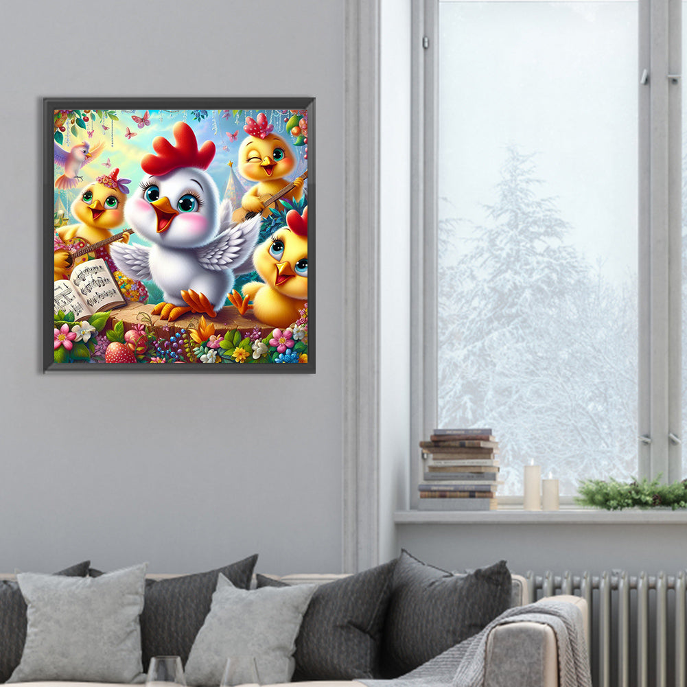 Performing Chicks - Full Round Drill Diamond Painting 30*30CM
