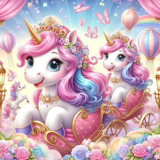 Unicorn - Full Round Drill Diamond Painting 30*30CM