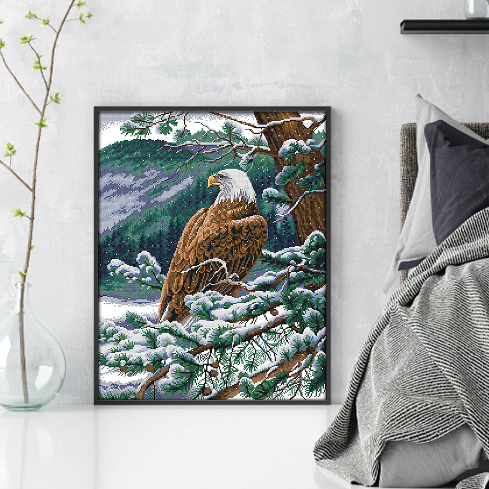 Eagle Looking Out - 14CT Stamped Cross Stitch 44*52CM(Joy Sunday)