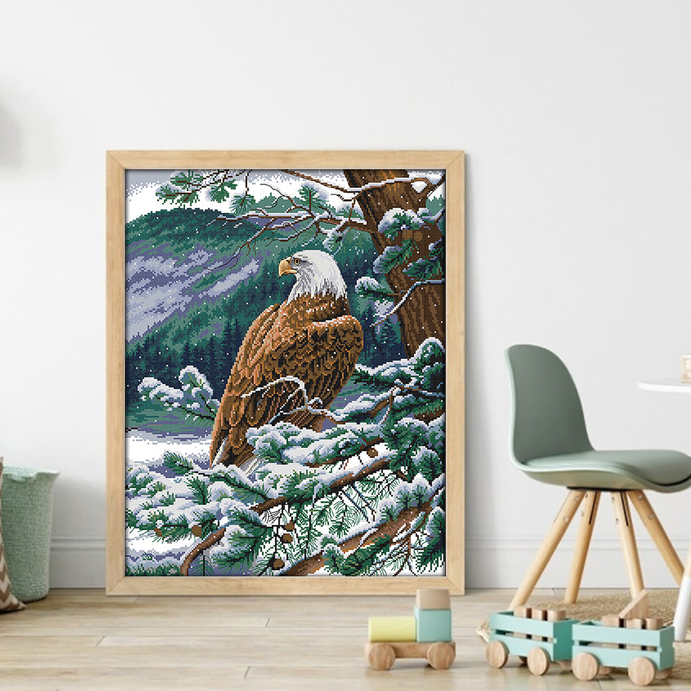 Eagle Looking Out - 14CT Stamped Cross Stitch 44*52CM(Joy Sunday)