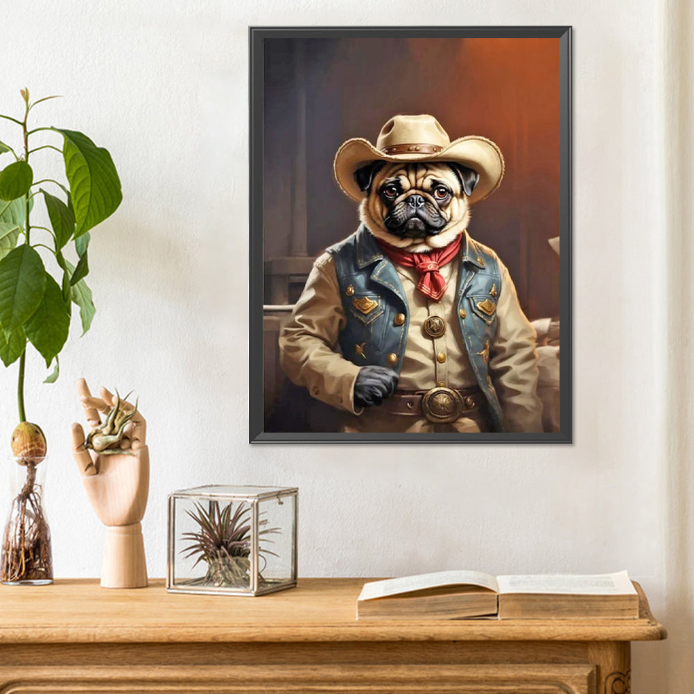 Handsome Western Cowboy Bug - Full Round Drill Diamond Painting 30*40CM