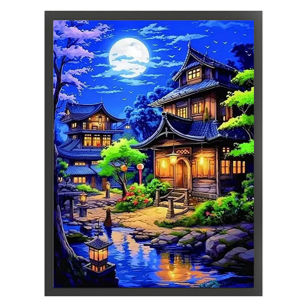 Ancient Courtyard - 11CT Stamped Cross Stitch 40*56CM