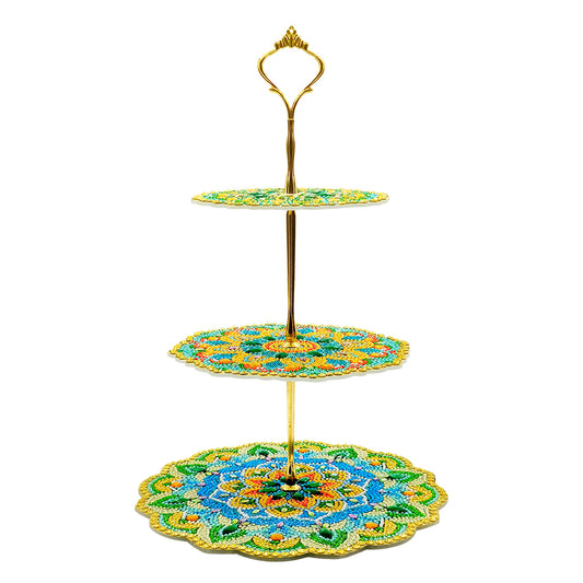 3-Tiered Diamond Painting Serving Tray for Coffee Table Serving Serving Food