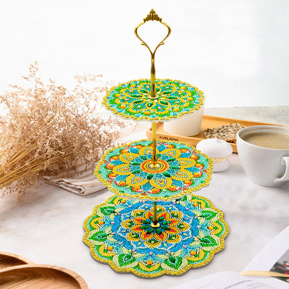 3-Tiered Diamond Painting Serving Tray for Coffee Table Serving Serving Food