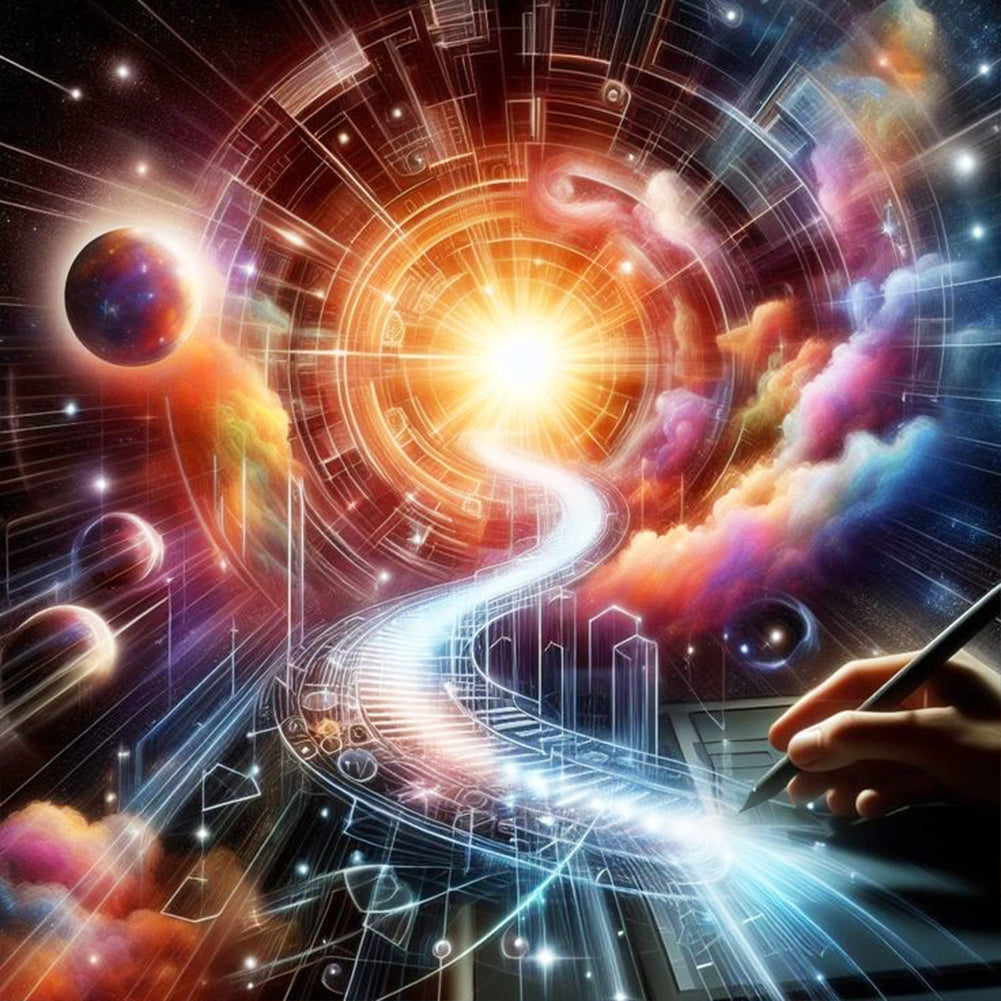 Cosmic Galaxy - Full Round Drill Diamond Painting 30*30CM