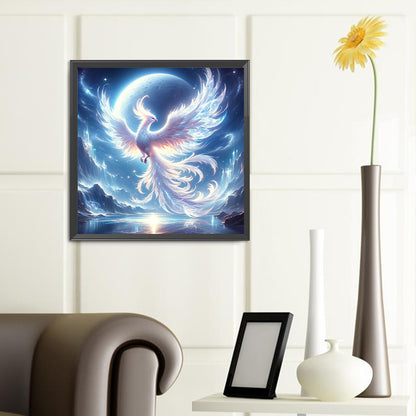 Phoenix Under The Moon - Full Round Drill Diamond Painting 40*40CM