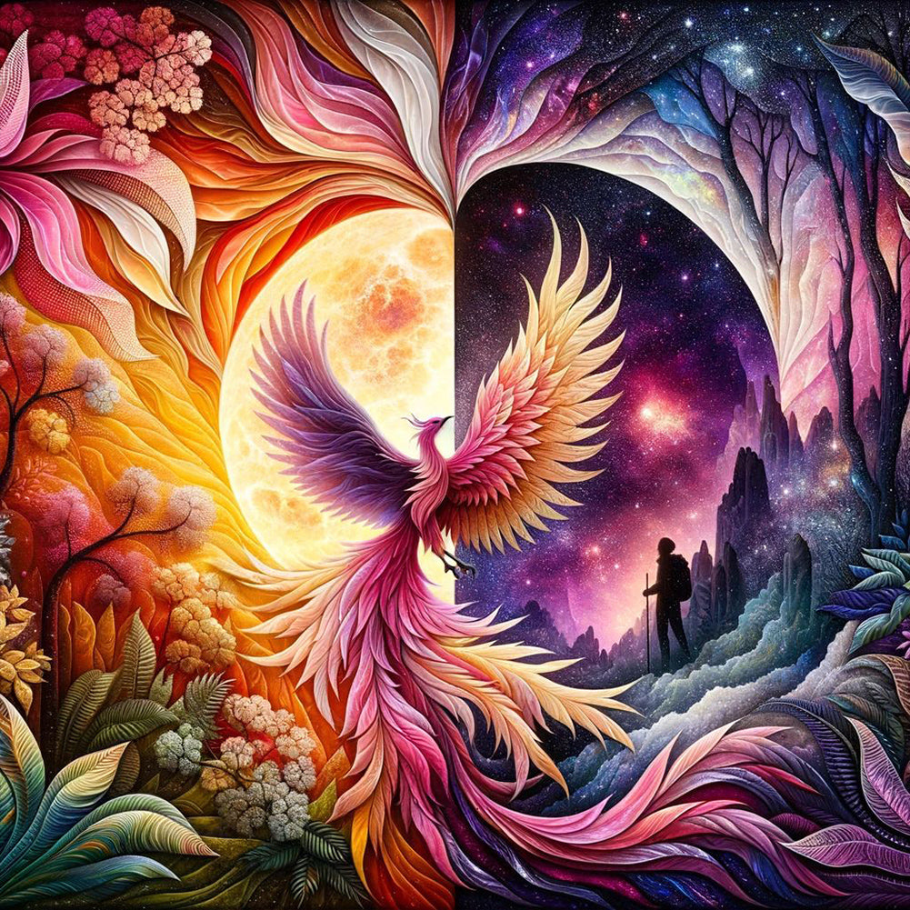 Phoenix Of Two Realms - Full Round Drill Diamond Painting 40*40CM